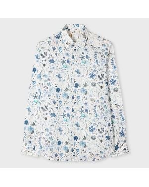 Paul Smith Tailored-Fit And 'Liberty Floral' Print Shirt - Blue