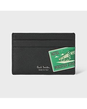 Paul Smith 'Hotel Stickers' Credit Card Holder - Green