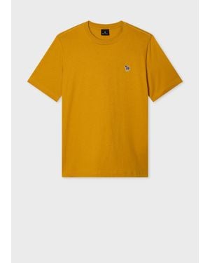 Paul Smith Mustard Organic Cotton Zebra Logo T-Shirt - Yellow