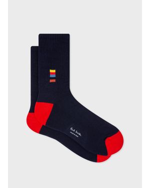 Paul Smith 'Artist Stripe' Trim Socks - Red