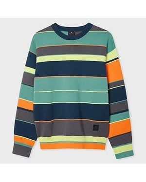 Paul Smith Milano Cotton Stripe Jumper - Green