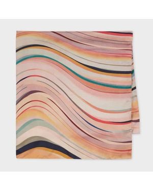 Paul Smith Striped Wavy Scarf - Pink