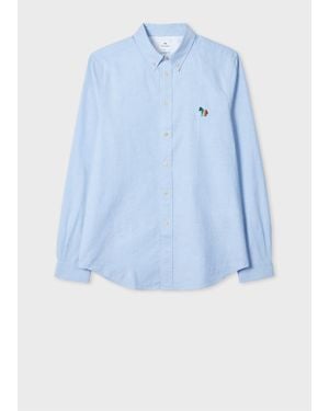 Paul Smith Sky Organic Cotton 'Broad Stripe Zebra' Shirt - Blue