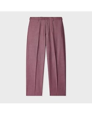 Paul Smith Relaxed-Fit Overdyed Wool-Mohair Trousers - Purple