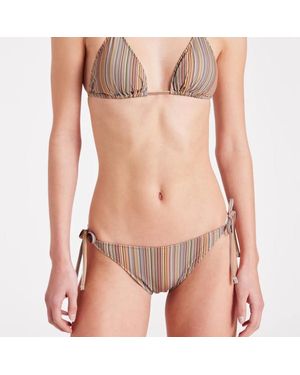 Paul Smith 'Signature Stripe' Bikini Set - Brown