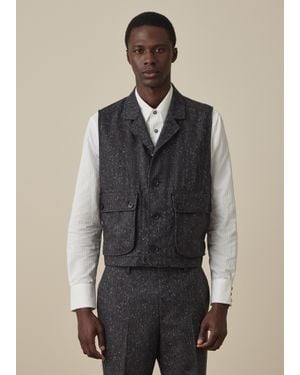 Paul Smith Donegal Wool Vest Jacket - Grey