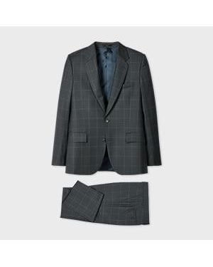Paul Smith Classic-Fit Dark Windowpane Check Wool Suit - Grey