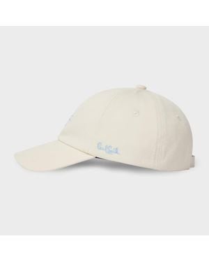 Paul Smith Ecru Washed Cotton Cap - White