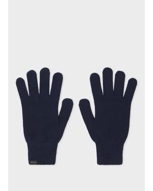 Paul Smith Cashmere-Blend Gloves - Blue