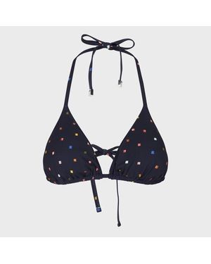 Paul Smith 'Tile Spot' Bikini Top - Blue