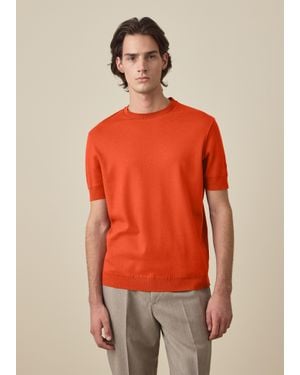 Paul Smith Rust Cotton-Cashmere T-Shirt - Orange