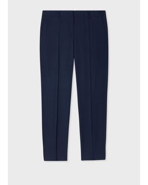 Paul Smith Tapered-Fit Wool Trousers - Blue