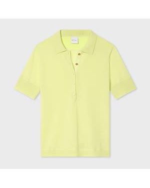 Paul Smith Merino Wool-Blend Lime Polo Shirt - Yellow