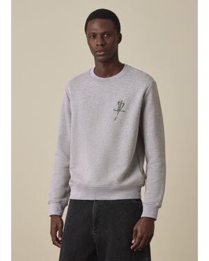Paul Smith Embroidered Flower Sweatshirt - Grey