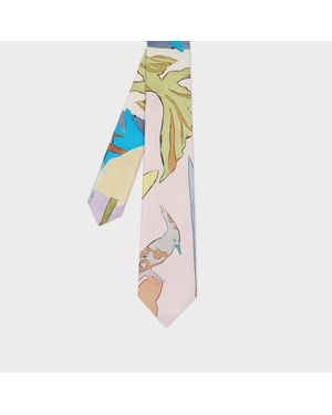 Paul Smith Pastel 'River Collage' Tie - Blue