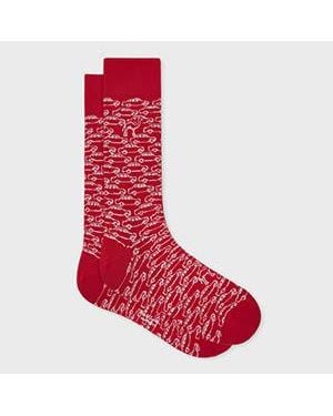 Paul Smith 'Camel Cars' Socks - Red