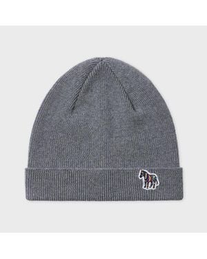 Paul Smith Zebra Logo Wool Beanie - Grey
