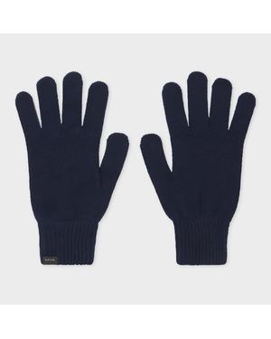 Paul Smith Cashmere-Blend Gloves - Blue