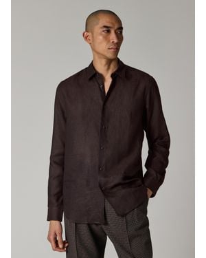 Paul Smith Dark Linen Shirt - Grey