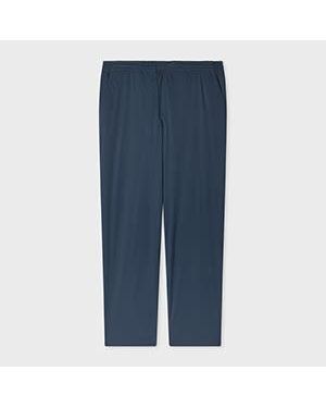 Paul Smith Technical Cotton-Blend Drawstring Waist Trousers - Blue