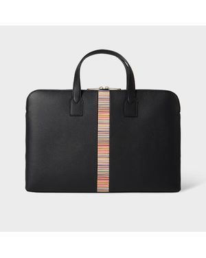 Paul Smith 'Signature Stripe' Slim Folio - Black