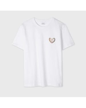 Paul Smith Organic Cotton 'Swirl' Heart T-Shirt - White
