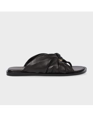 Paul Smith 'Lorrha' Dark Leather Sandals - Black