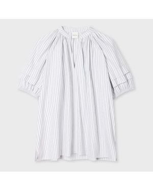 Paul Smith Stripe Short Sleeve Top - White