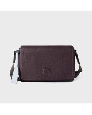 Paul Smith Burgundy Leather Cross Body Bag - Purple