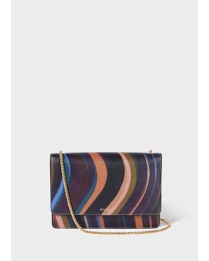 Paul Smith 'Midnight Swirl' Leather Pouch Bag - Blue