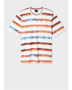 Paul Smith 'Digital Stripe' T-Shirt - Grey