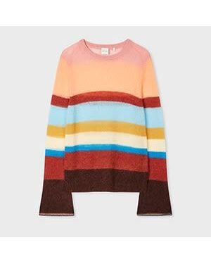 Paul Smith Alpaca-Wool Blend 'Signature Stripe' Jumper - Orange