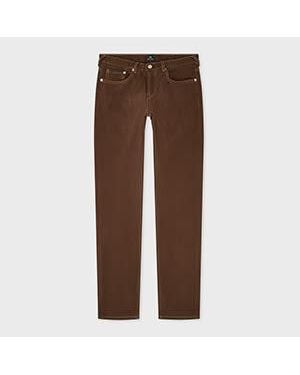 Paul Smith Organic Cotton Tapered-Fit Jeans - Brown