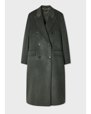 Paul Smith Wool-Cashmere Double-Breasted Coat - Grey