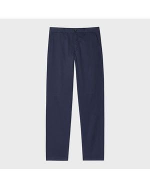 Paul Smith Tapered-Fit Dark Stretch-Cotton Chinos - Blue