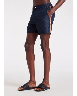 Paul Smith Recycled-Polyester 'Signature Stripe' Swim Shorts - Blue