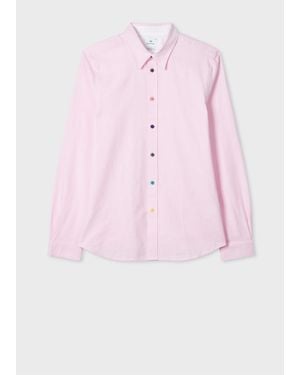 Paul Smith Tailored-Fit Organic-Cotton Multicolour Button Oxford Shirt - Pink