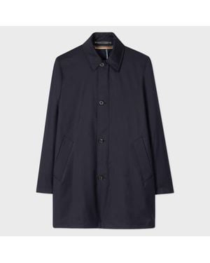 Paul Smith 'Storm System' Wool Mac With Detachable Gilet - Blue