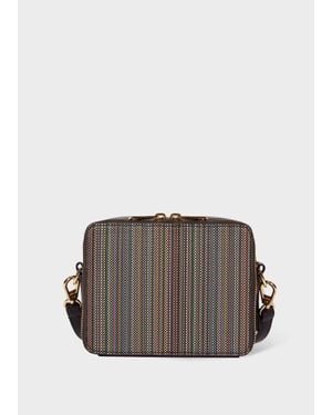 Paul Smith 'Signature Stripe' Camera Bag - Grey