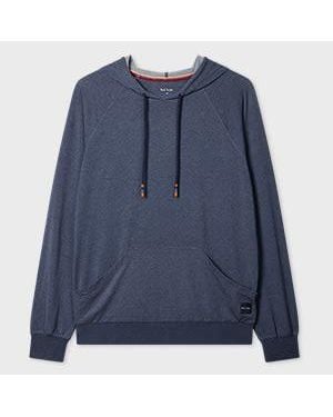 Paul Smith Dark Modal-Blend Lounge Hoodie - Blue