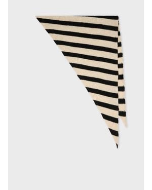 Paul Smith Lambswool Stripe Neckerchief - Black