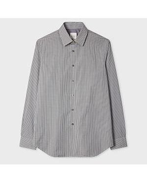Paul Smith Regular-Fit Gingham Shirt - Grey