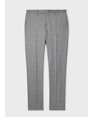 Paul Smith Windowpane Check Wool Trousers - Grey