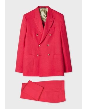 Paul Smith Fuchsia Linen Suit - Red