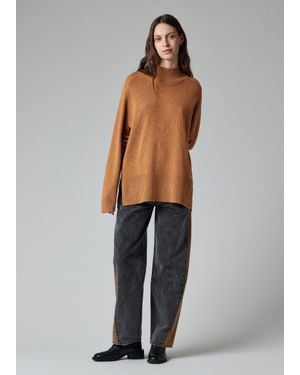 Paul Smith Wool-Cashmere High Neck Knit Jumper - Natural