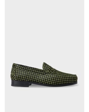 Paul Smith Houndstooth 'Lido' Loafers - Green