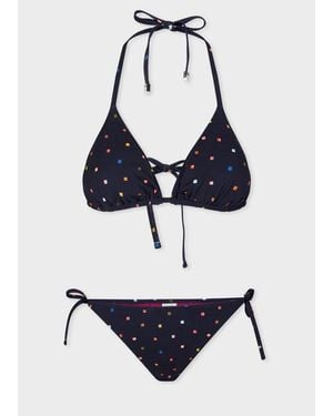 Paul Smith 'Tile Spot' Bikini Set - Blue