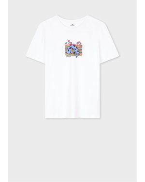 Paul Smith 'Dog Hug' Print T-Shirt - White