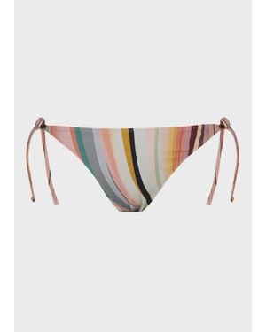Paul Smith Signature Swirl Triangle Bikini Bottoms - Pink