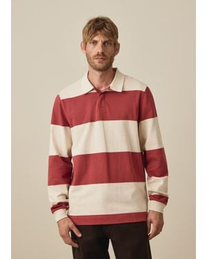 Paul Smith Block Stripe Rugby Top - Red